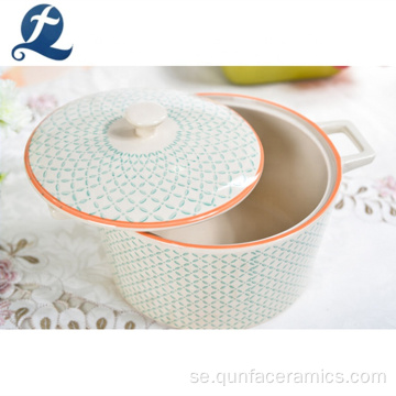 Eco Friendly Food Warm Casserole Ceramic Soup Pot Pot